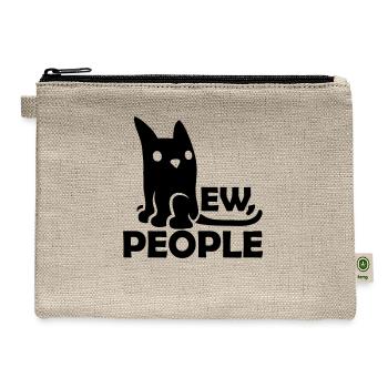 pet cats ew people - Hemp Carry All Pouch - natural - Front