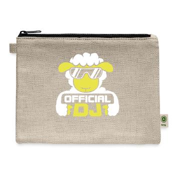 Sheep Official Dj Sunglasses Party Lamb Music Cool - Hemp Carry All Pouch - natural - Front
