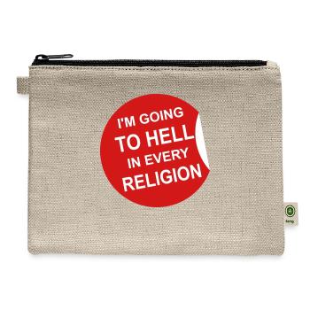 im going to hell - Hemp Carry All Pouch - natural - Front