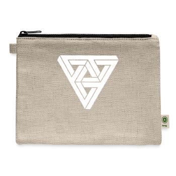 Optical illusion Minimal Shape - Hemp Carry All Pouch - natural - Front