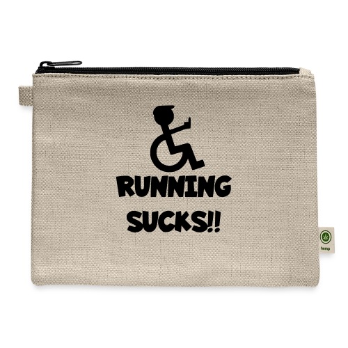 Running sucks for wheelchair users - Hemp Carry All Pouch