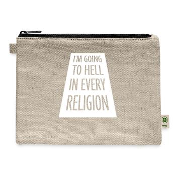 im going to hell - Hemp Carry All Pouch - natural - Front
