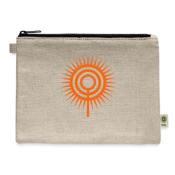 Atlantis Symbol - Plato - Symbol New Wisdom / - Hemp Carry All Pouch - natural - Front