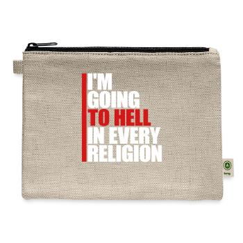 im going to hell - Hemp Carry All Pouch - natural - Front