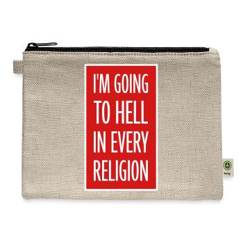 im going to hell - Hemp Carry All Pouch - natural - Front