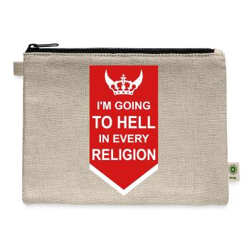 im going to hell - Hemp Carry All Pouch - natural - Front