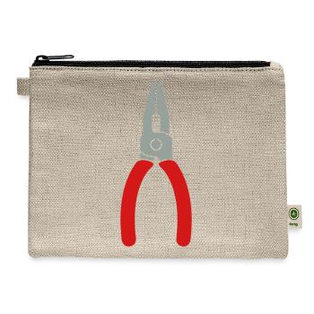 Pliers Tool Logo - Hemp Carry All Pouch - natural - Front
