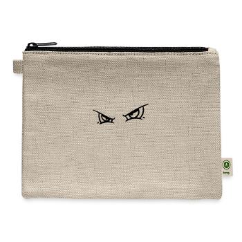 Grim Vector Monster Eyes - Hemp Carry All Pouch - natural - Front