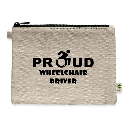 Proud wheelchair driver - Hemp Carry All Pouch