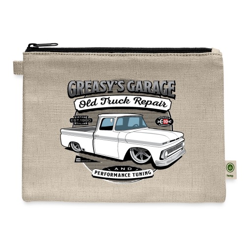 Greasy's Garage Old Truck Repair - Hemp Carry All Pouch