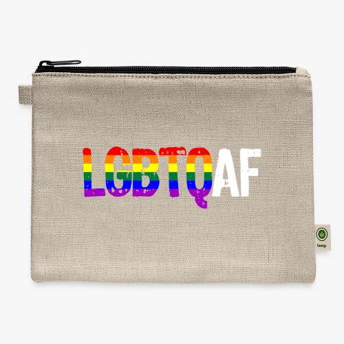 LGBTQ AF LGBTQ as Fuck Rainbow Pride Flag - Carry All Pouch