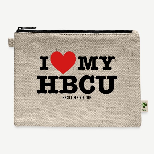 I Love My HBCU - Women's Black, Red and White T-Sh - Carry All Pouch