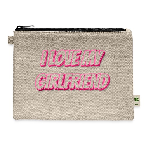 I Love My Girlfriend T-Shirt - Customizable - Carry All Pouch