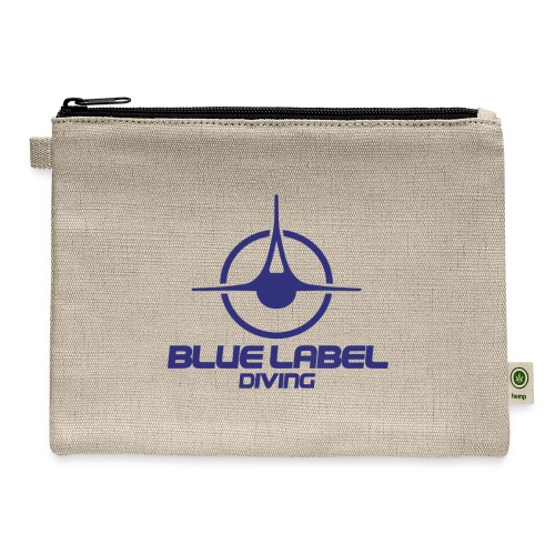 BLD logo with text blue - Hemp Carry All Pouch