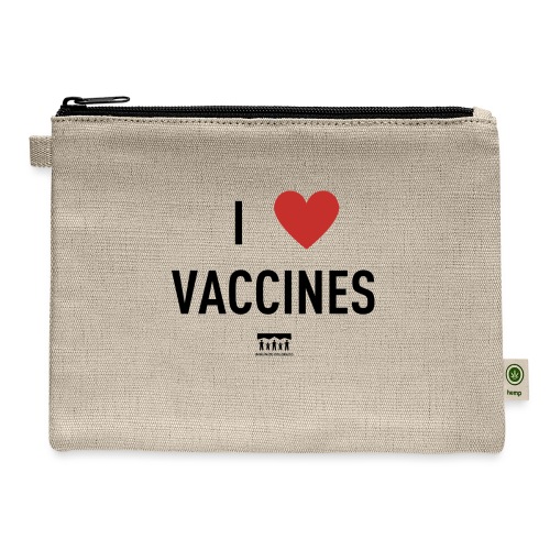 I heart vaccines black Immunize Colorado Logo - Carry All Pouch