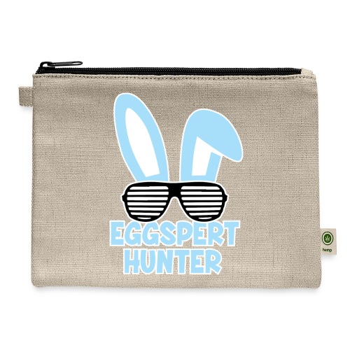 Eggspert Hunter Easter Bunny with Sunglasses - Hemp Carry All Pouch