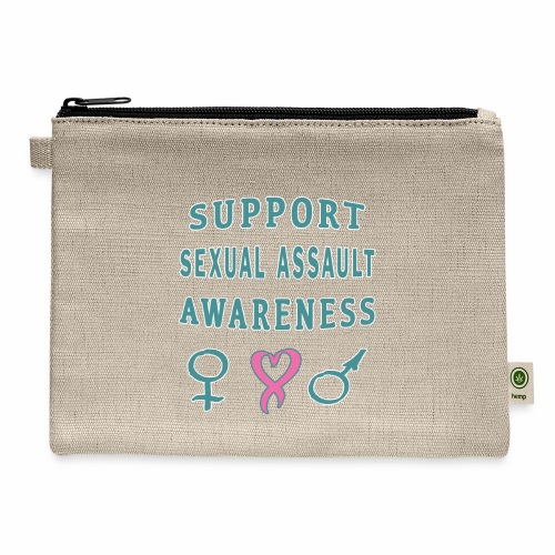 Support Sexual Assault Awareness Prevention Month - Hemp Carry All Pouch