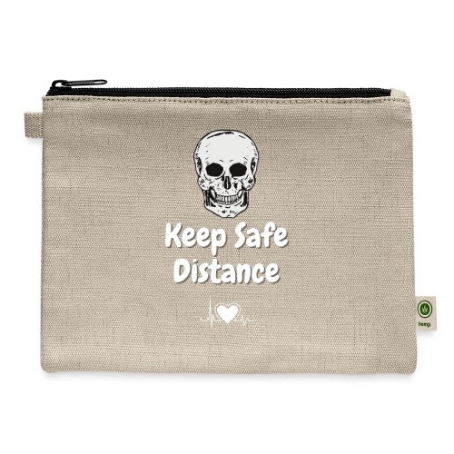 Keep Safe Distance - Hemp Carry All Pouch