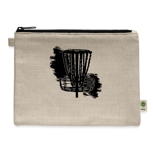 Disc Golf Basket Paint Black Print - Carry All Pouch