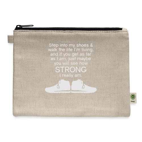 Step into My Shoes (tennis shoes) - Hemp Carry All Pouch