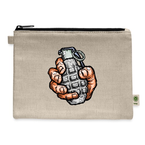 Hand Grenade In Comics Style - Hemp Carry All Pouch