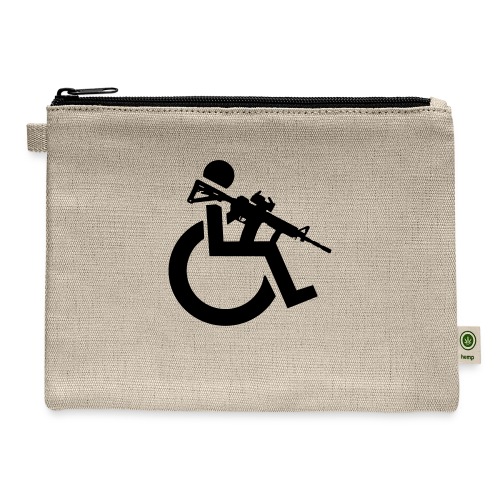 Image of a wheelchair user armed with rifle - Carry All Pouch