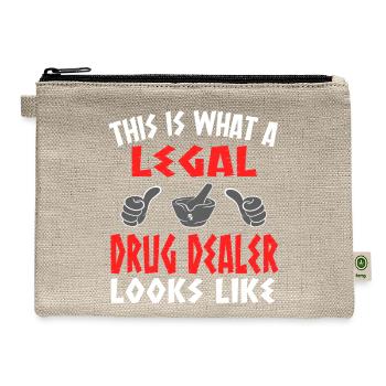Are You A Drug Person? Perfect Tee For You Saying - Hemp Carry All Pouch - natural - Front