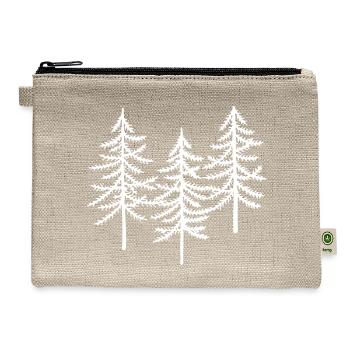 Pine Trees - Hemp Carry All Pouch - natural - Front
