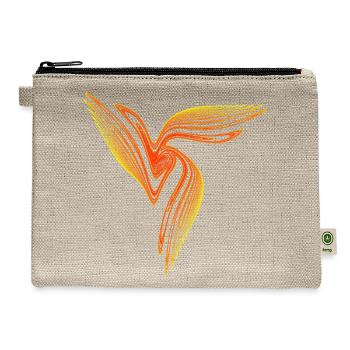 Bird of Paradise Cockatoo Icarus Chaos 3206aut - Hemp Carry All Pouch - natural - Front