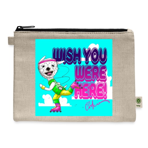 Cookie Wishes You Were Here! - Hemp Carry All Pouch