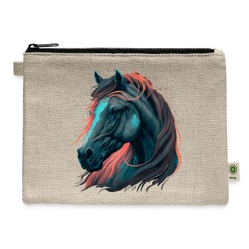 Breathtaking Horse Design - Hemp Carry All Pouch - natural - Front