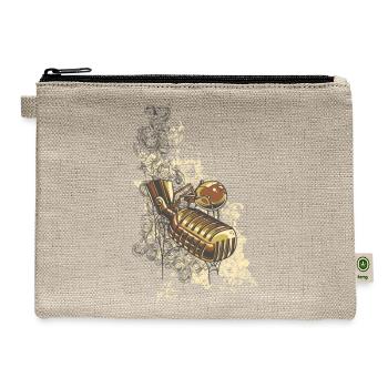 Vintage Golden Microphone - Hemp Carry All Pouch - natural - Front
