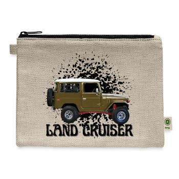Toyota Land Cruiser J40 Off-Road Car Splash - Hemp Carry All Pouch - natural - Front