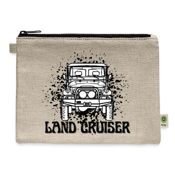 Toyota Land Cruiser J40 Off-Road Car Splash - Hemp Carry All Pouch - natural - Front