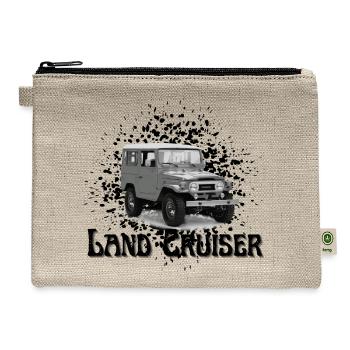 Toyota Land Cruiser J40 Off-Road Car Splash - Hemp Carry All Pouch - natural - Front