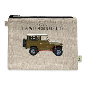 Toyota Land Cruiser J40 Off-Road Car - Hemp Carry All Pouch - natural - Front