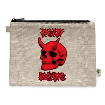 Devil Skull Dead Inside - Hemp Carry All Pouch - natural - Front