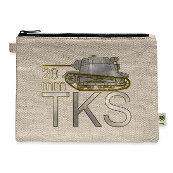 Polish TKS tankette with Nkm wz.38 FK 20mm cannon - Hemp Carry All Pouch - natural - Front