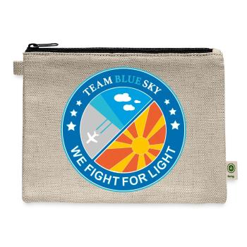 Lightwarrior Emblem Team Blue Sky Sunbathers badge - Hemp Carry All Pouch - natural - Front