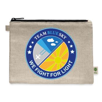 Lightwarrior Badge Team Blue Sky Sunlover emblem - Hemp Carry All Pouch - natural - Front