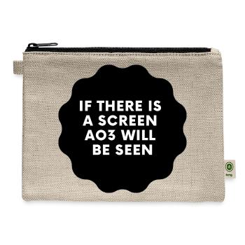 If there is a screen Ao3 will be seen - Hemp Carry All Pouch - natural - Front