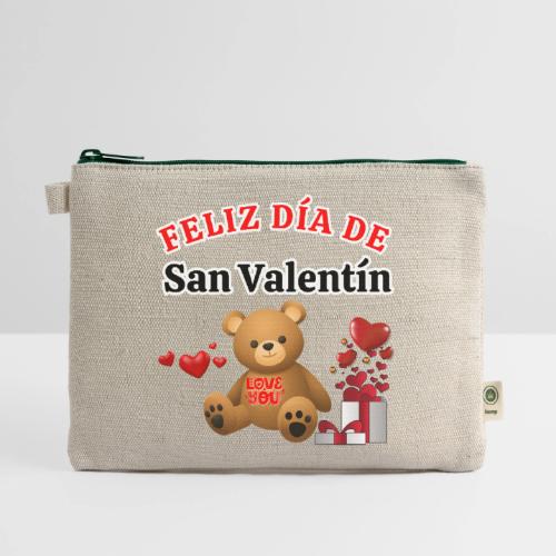 Valentine's Day Celebration Bears Love Hearts. - Hemp Carry All Pouch