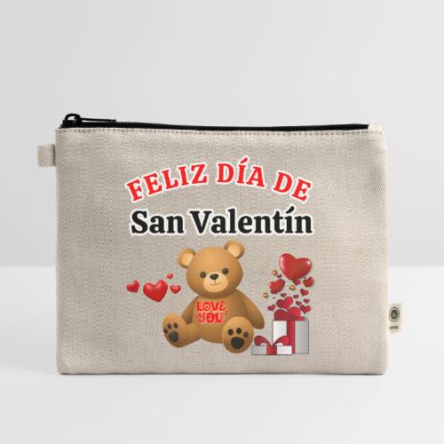 Valentine's Day Celebration Bears Love Hearts. - Hemp Carry All Pouch