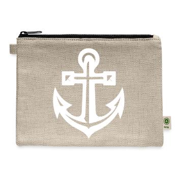 Very Old Anchor In Tattoo Style - Hemp Carry All Pouch - natural - Front