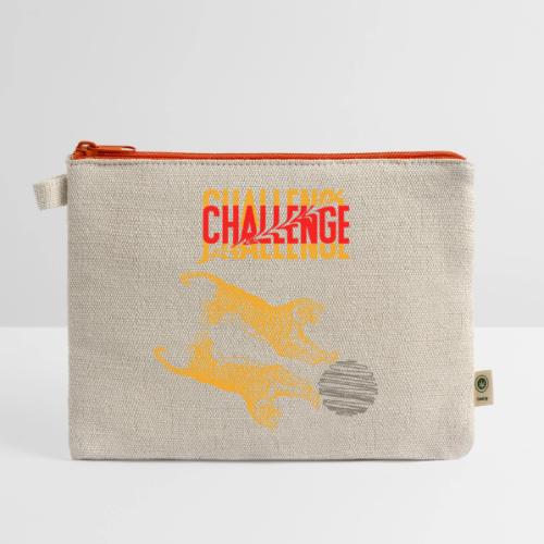 Double tiger fashion, jungle feline animals. - Hemp Carry All Pouch