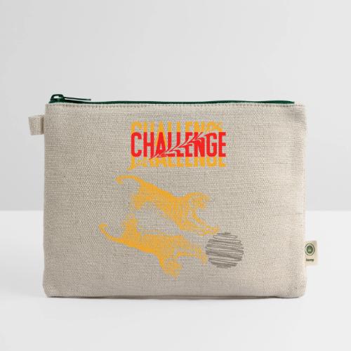 Double tiger fashion, jungle feline animals. - Hemp Carry All Pouch