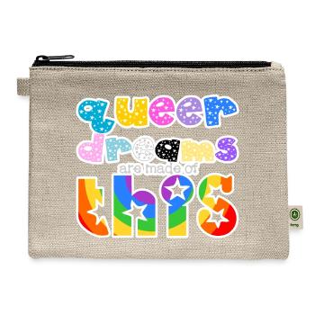 Queer dreams are made of this - Hemp Carry All Pouch - natural - Front
