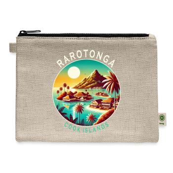Parotonga Cook Islands Pacific trip - Hemp Carry All Pouch - natural - Front