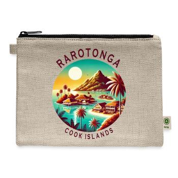 Parotonga Cook Islands Pacific trip - Hemp Carry All Pouch - natural - Front
