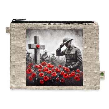 Remembrance Day November 11th Painting design - Hemp Carry All Pouch - natural - Front